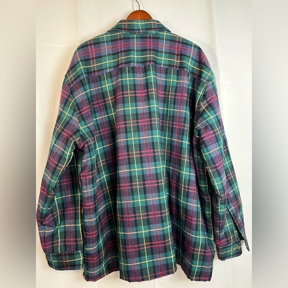 Vintage Allen Winfield Mens Button Up Tartan Plaid Wool Blend Shacket Quilted 3X - Picture 2 of 11